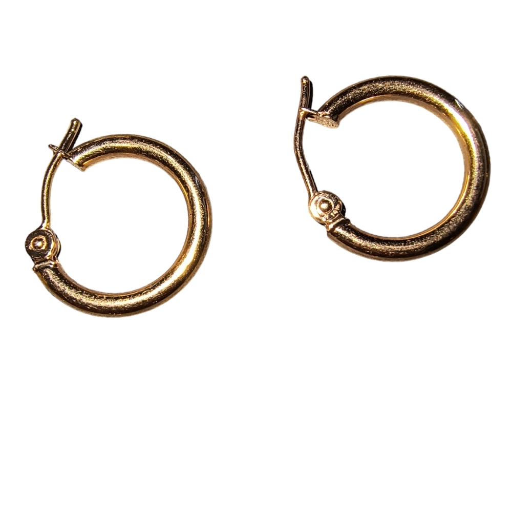 14K Rose Gold Small Huggie Hoop Earrings